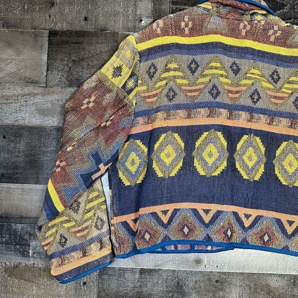 Dress Barn Women’s XL Vintage Southwestern Tribal Blazer Woven Bolero Jacket NWT - Picture 10 of 11